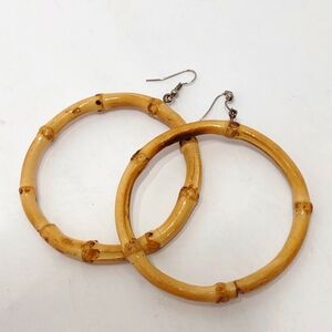 Bamboo, hoop earrings